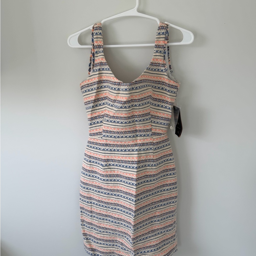 Multicolor Patterned Mini Dress